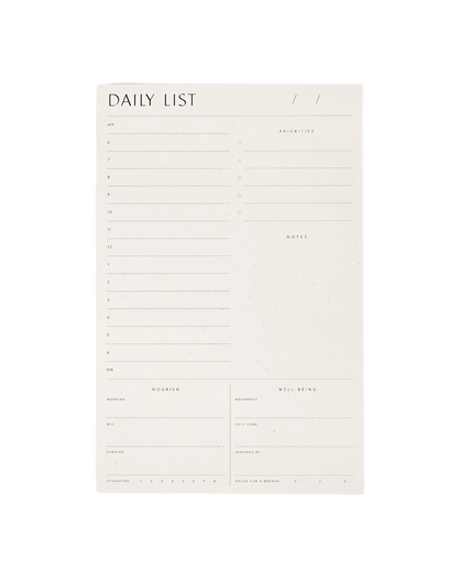 Daily list pad