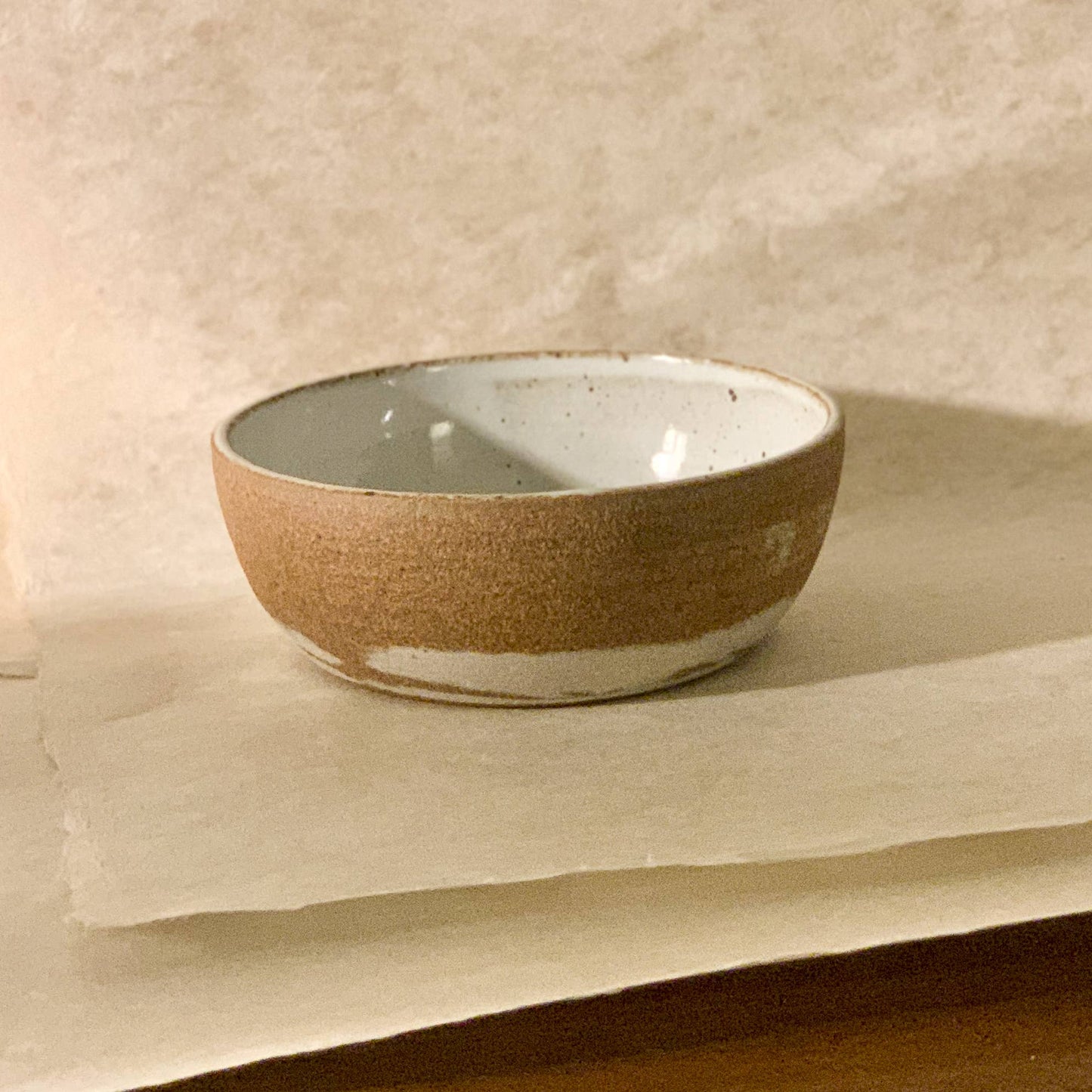 Brown/White Marbled Bowl