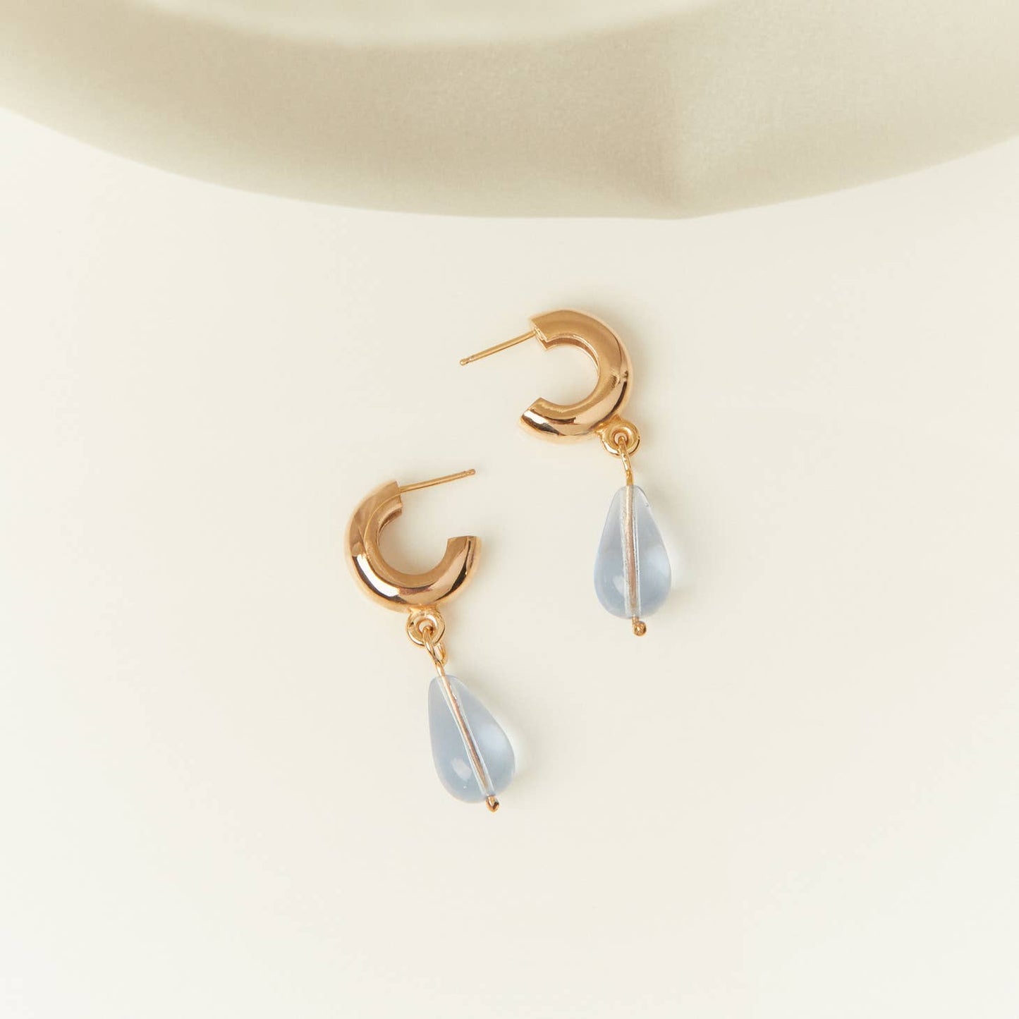 Blue Tear-Drop Earrings