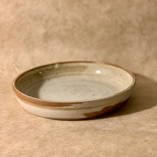 Brown/White Marbled Wide Bowl